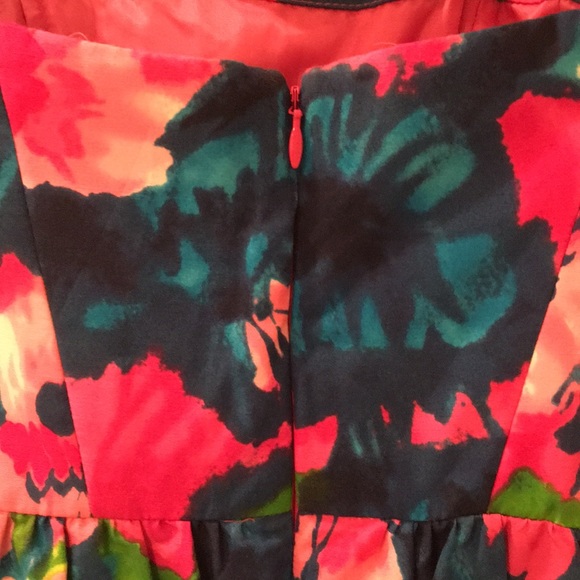 Shoshanna Strapless Mini Dress in Floral Watercolor Print - Picture 7 of 9